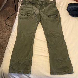 Olive green trouser jeans